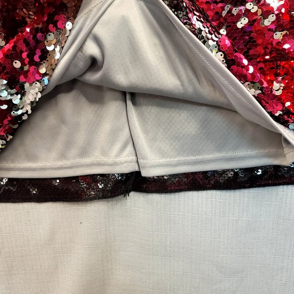 Lavender Girls Sequin Dress Flippable Sequins Silver/Hot Pink/Red Size 14/16 - Picture 8 of 11